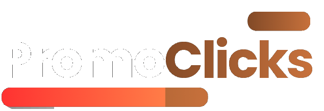 Logotipo PromoClicks em versão para fundo escuro